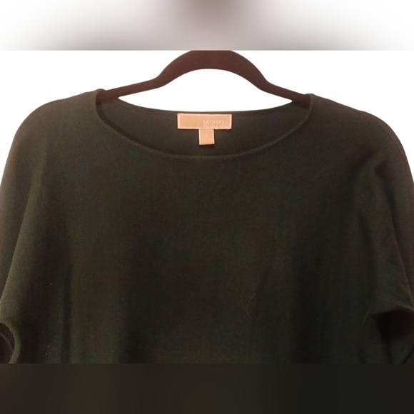 Michael Kors - Forest Green Pullover Sweater, Scoop Neck, Side Slits, Size S, - Picture 6 of 8